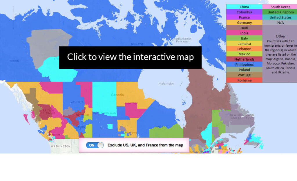 Canadian Immigrants Map